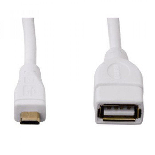 Hama 00054518 micro USB type B plug to USB A socket