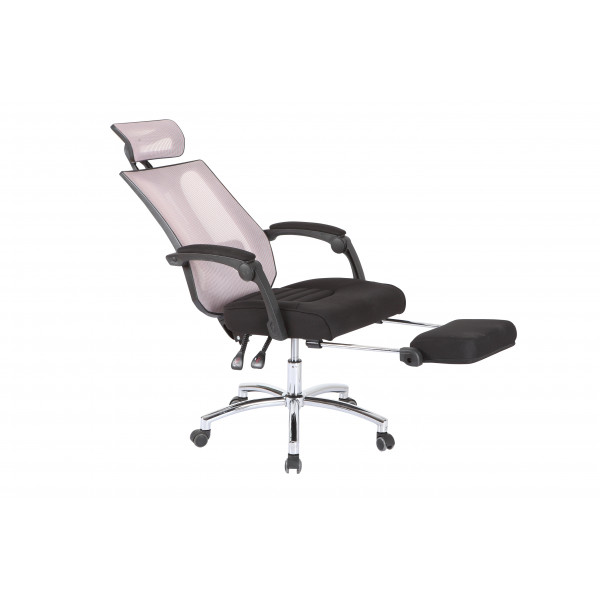 Office chair RELAX  with footrest mesh ( BLACK )