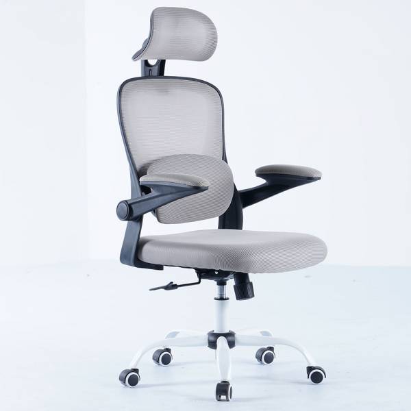 Office chair ELEGANCE (GRAY & BLACK) with headrest  and with Lumbar 