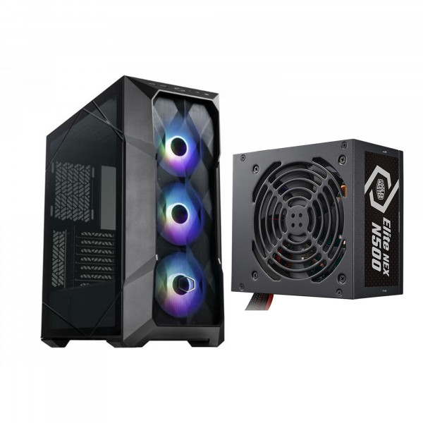 Cooler Master TD500 MESH V2 + PSU Coolermaster Elite NEX 500W 230V