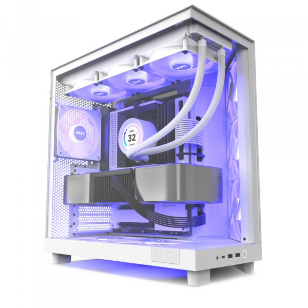 NZXT H6 Flow Compact ATX Mid-Tower PC Gaming Case White