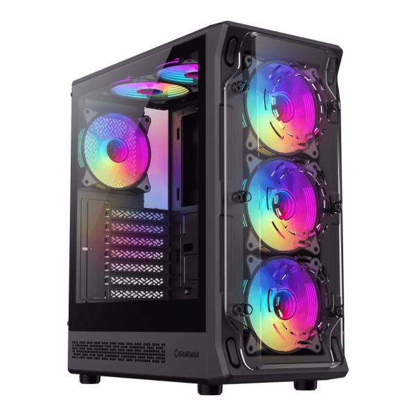 GameMax Computer Case Starlight 2 Black Premium Mid Tower ATX PC Case