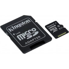 Kingston 128GB microSDHC Canvas Select 100R CL10 UHS-I Card + SD Adapter