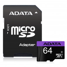 A-Data 64GB microSDHC Class 10 with adapter UHS-I