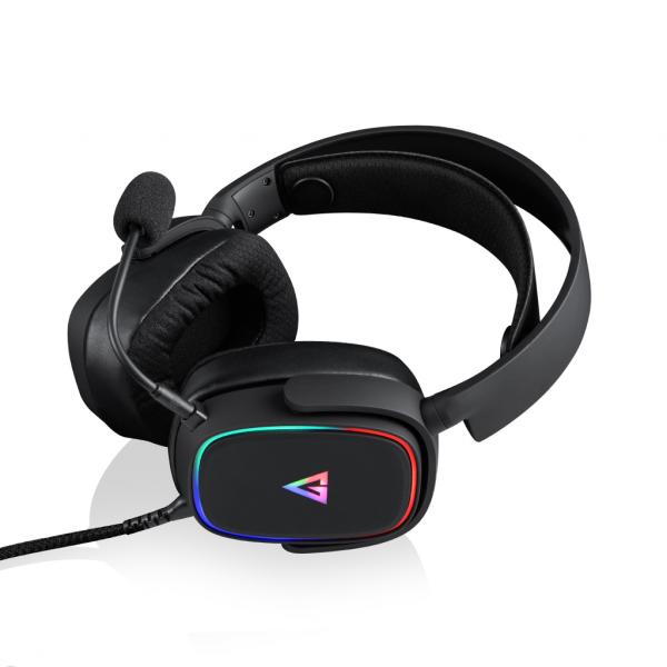 Modecom MC-899 Prometheus black gaming RGB with microphone headphones