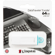 Kingston 64GB USB 3.2 Gen1 DataTraveler Exodia White