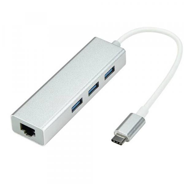 Power Box HUB 4 in 1 with USB 3.1 Type C Connection Cable to 3 x USB 3.0 ports