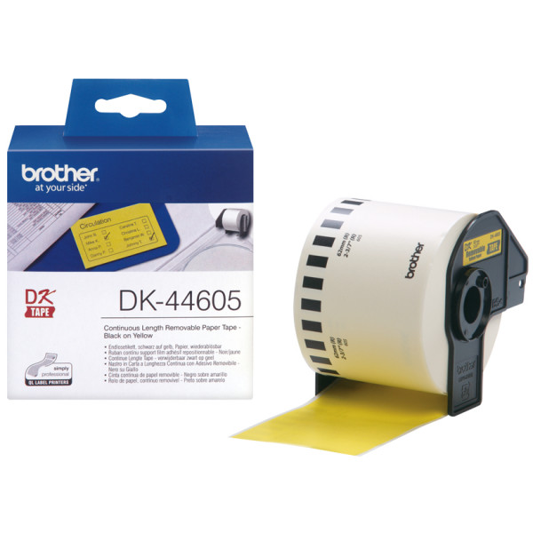 DK44605 Removable Yellow Paper Tape 62mm x 30.48m