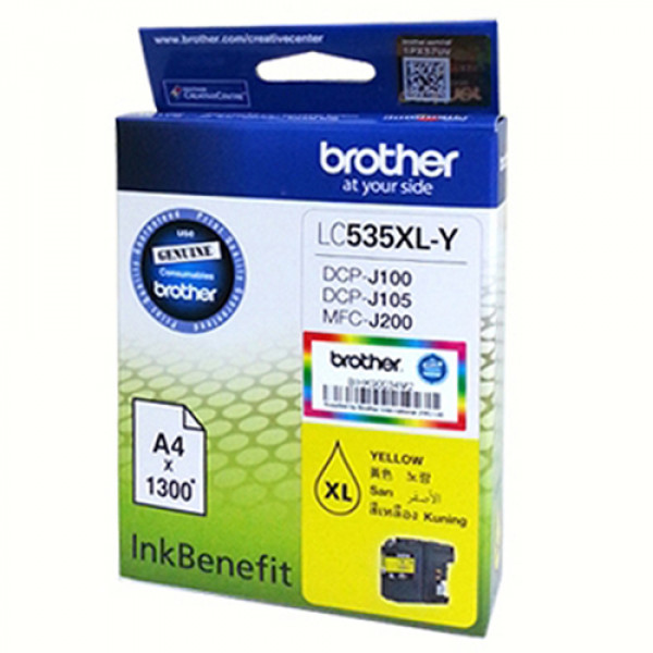 Brother Cartridge LC525XLY Yellow (up to 1200pgs)