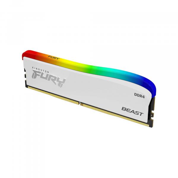 Kingston 16GB 3200MHz DDR4 CL16 DIMM  Fury Beast RGB White