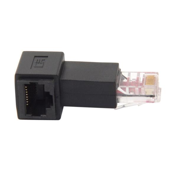Power Box Right Elbow network cable 90 degrees RJ45 male to female network extend converter