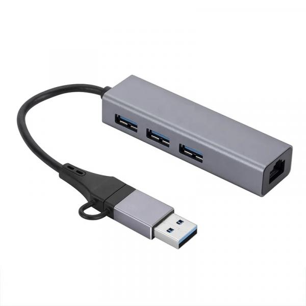 Power Box Hub USB3.0 Type C (with Adapter Type A) to USB3.0*3