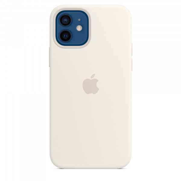 Apple Iphone 12 / 12 Pro Silicon Case with MagSafe ( White )