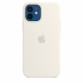 Apple Iphone 12/12 Pro Silicon Case with MagSafe ( White )