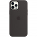 Apple Iphone 12 / 12 Pro Max Silicon Case with MagSafe ( Black )
