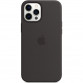 Apple Iphone 12/12 Pro Max Silicon Case with MagSafe ( Black )