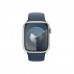 Apple Watch S9 GPS 45mm Silver Alu Case w Storm Blue Sport Band - M / L