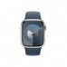 Apple Watch S9 GPS 41mm Silver Alu Case w Storm Blue Sport Band - M / L
