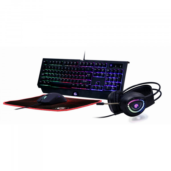 Gembird Keyboard & Mouse & Mousepad & Headphones 4-in-1 backlight gaming kit 