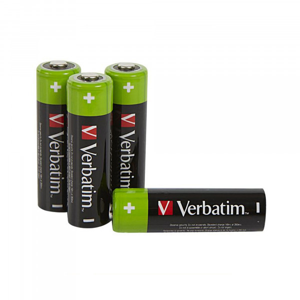 VERBATIM AA RECHARGEABLE BATTERIES 4 PACK  /  HR6