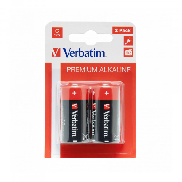 VERBATIM C BATTERY ALKALINE 2 PACK