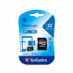 VERBATIM MICRO SDXC 32GB PREMIUM INC.ADAPTER CLASS 10