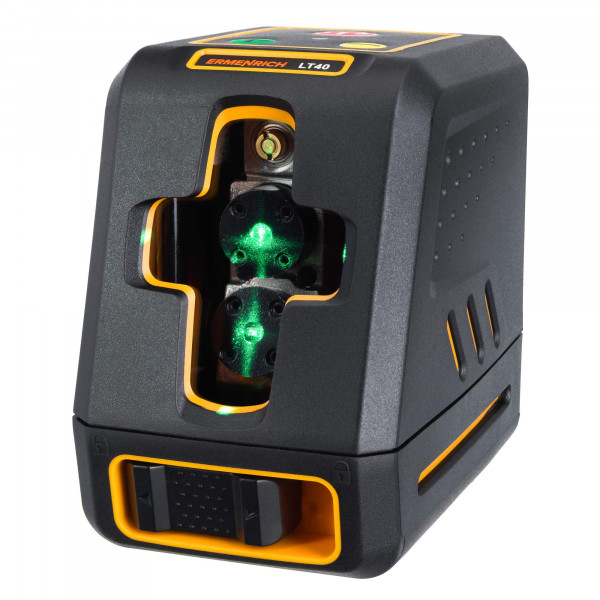 Ermenrich LT40 Laser Level е ласер кој генерира две пресечни линии со користење на зелени ЛЕД светил