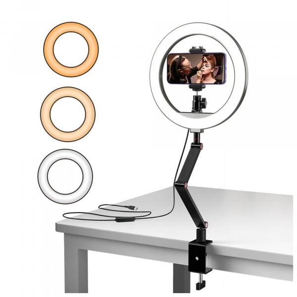 APEXEL Ring Light with Stand and Phone Holder