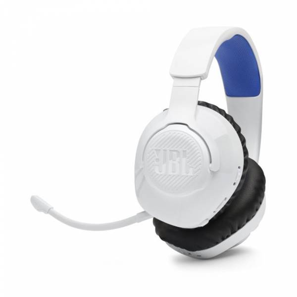 JBL QUANTUM 360P (White / Blue) Console  Wireless over-ear GAMING headset with a detachable mic